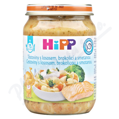HiPP MENU Těstoviny s losos.brokolicí a smet.250g