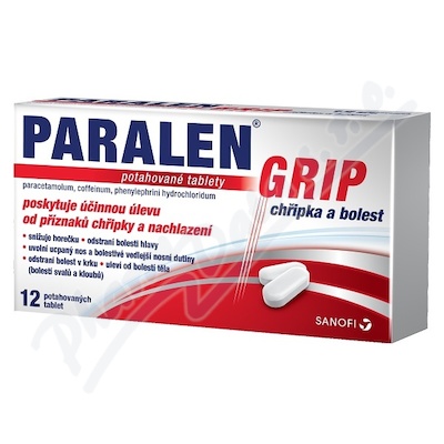 Paralen Grip Chřipka bolest 500/25/25mg tbl.flm.12