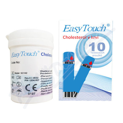 EASY TOUCH cholesterol v krvi test.proužky 10ks