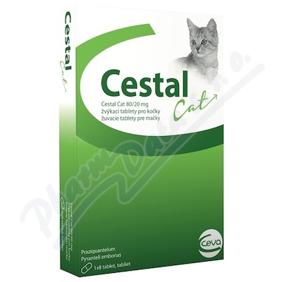 Cestal Cat 80/20 mg žvýkací tablety pro kočky 8ks