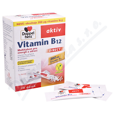 Doppel herz Vitamin B12 200ug Direct 20 sáčků
