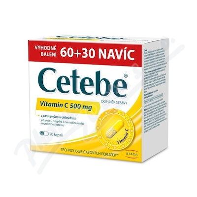 Cetebe Vitamin C 500mg cps.60+30 Promo2023