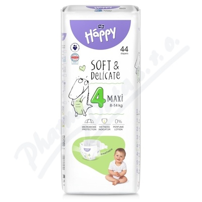 Happy Soft&Delicate 4 dětské pleny 8-14kg 44ks