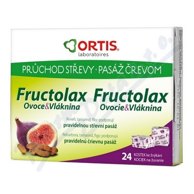Fructolax Ovoce&Vláknina žvýkací kostky 24ks