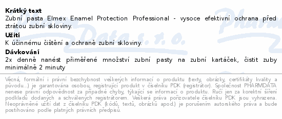 Elmex Enamel Protection Professional zub.pas.75ml
