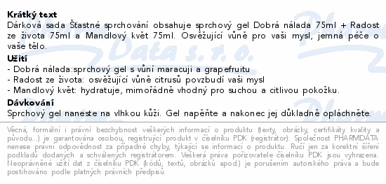 KNEIPP Dárková sada Šťastné sprchování 3x75 ml